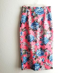 Breeches Vintage Long Floral Print linen Skirt